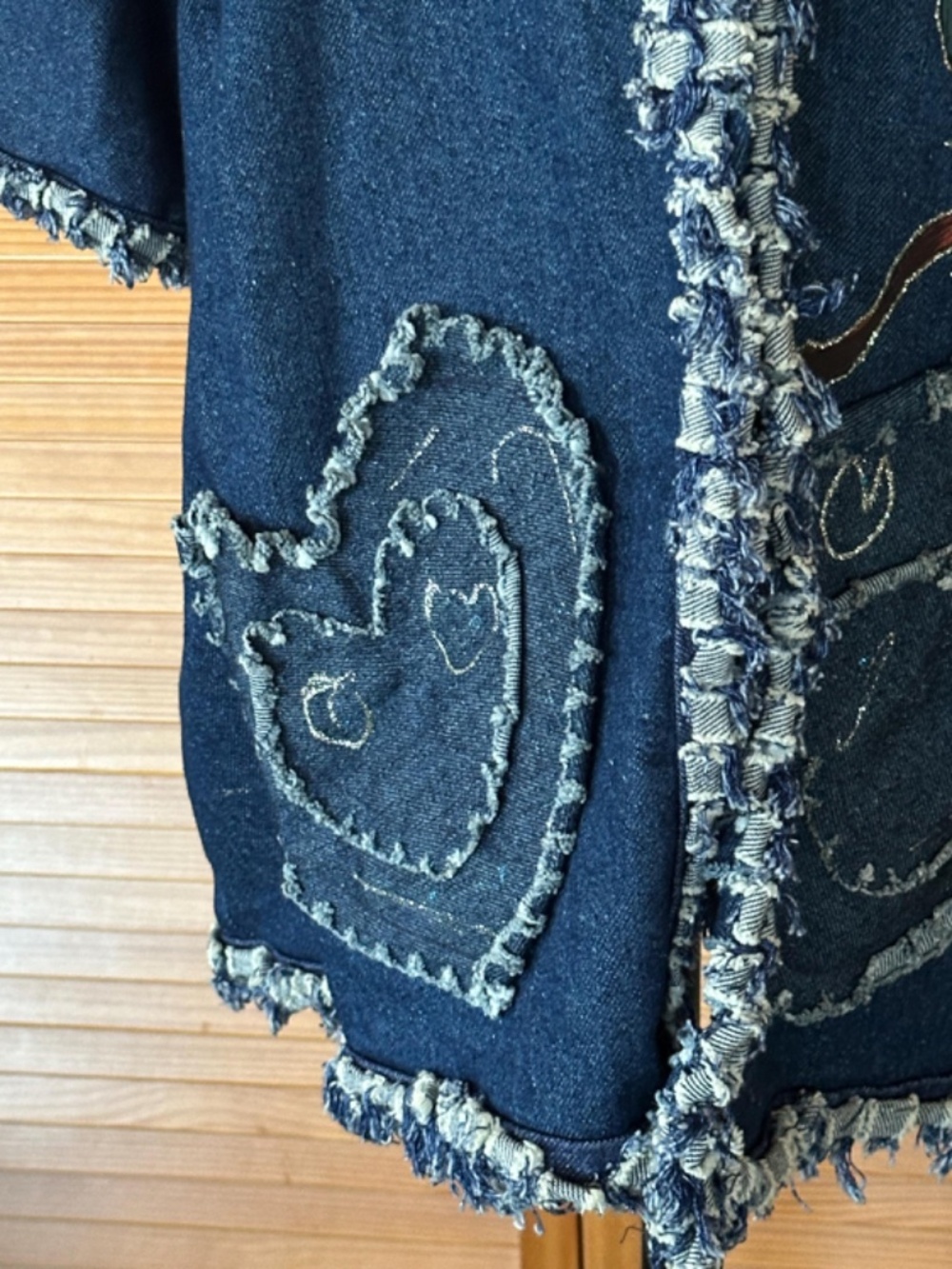 Vintage 80s Denim Western Jacket: Equestrian Horse Appliqué, Hand-Crafted - Picture 14 of 15